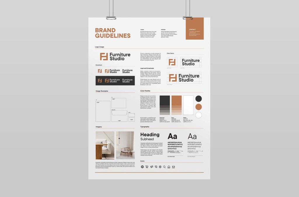 Brand Guidelines Poster Layout in AI format