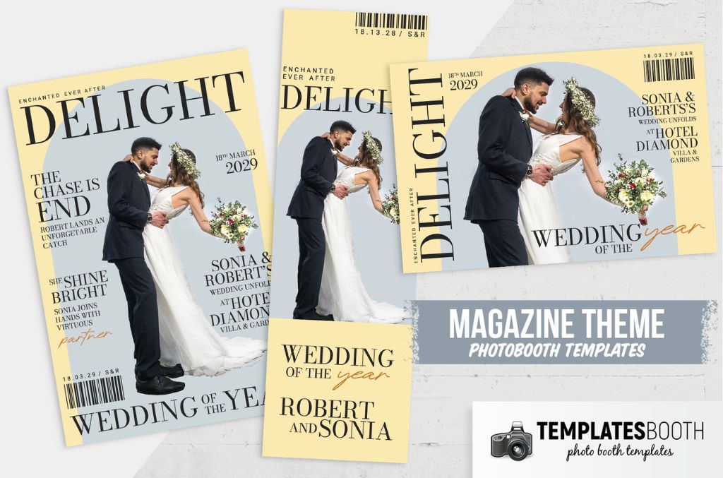 Magazine Cover Photo Booth Template