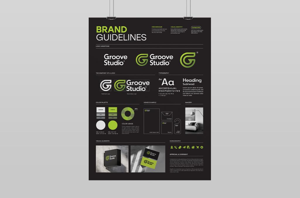 Brand Guidelines Poster Layout in AI format