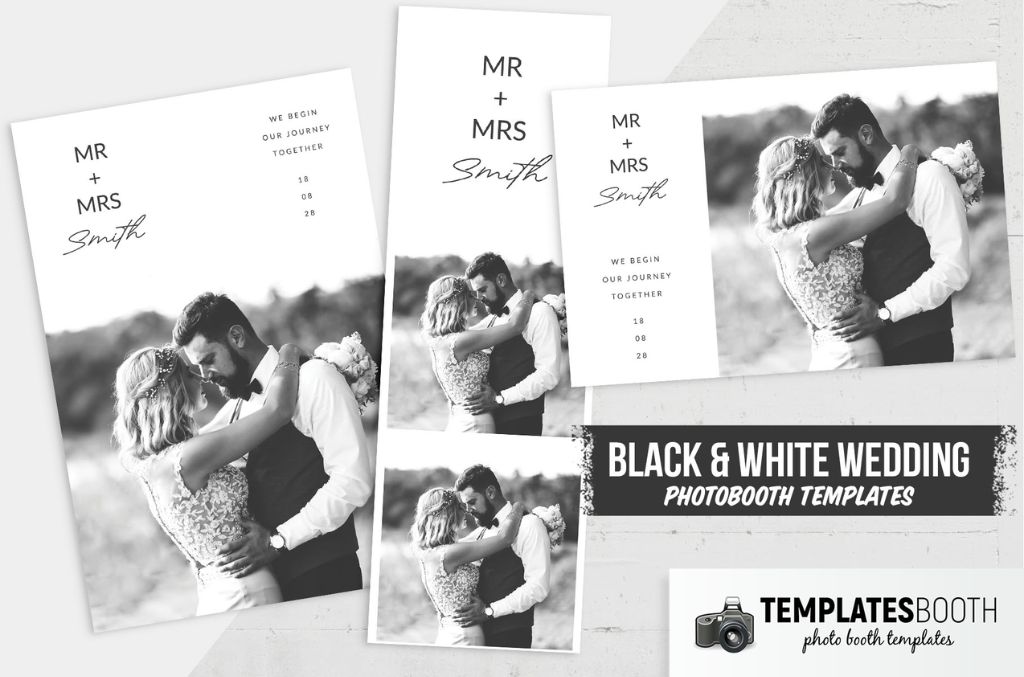 Minimalist Black & White Photo Booth Template
