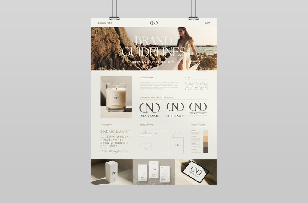 Brand Guidelines Poster Layout in AI format