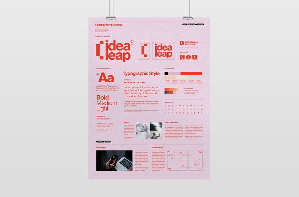 Brand Guidelines Poster Layout in INDD format