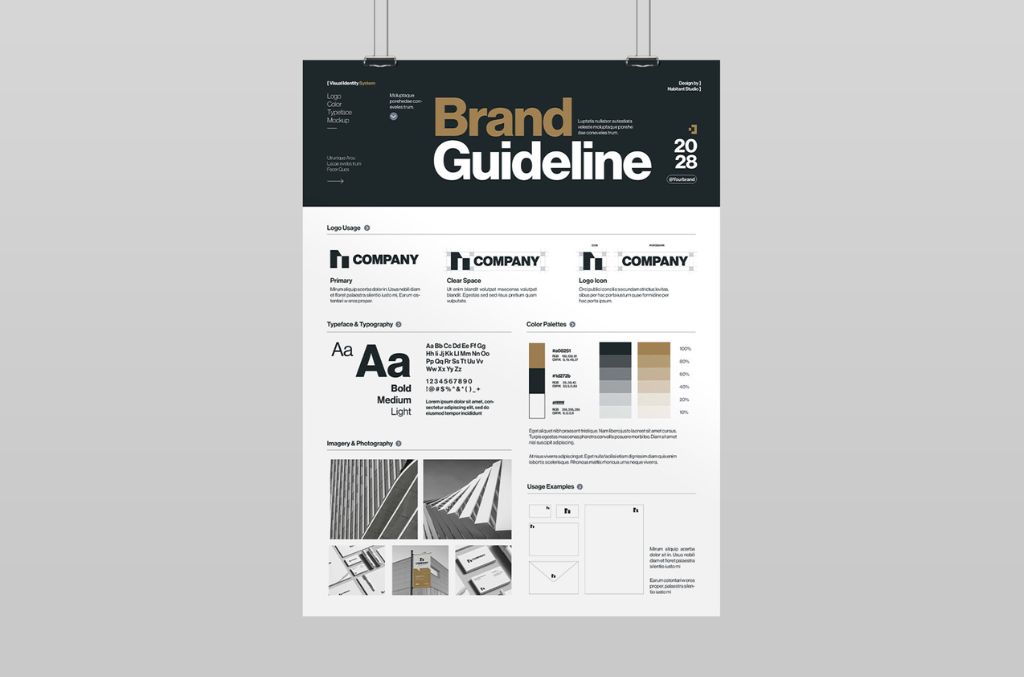 Brand Guidelines Poster Layout in INDD format