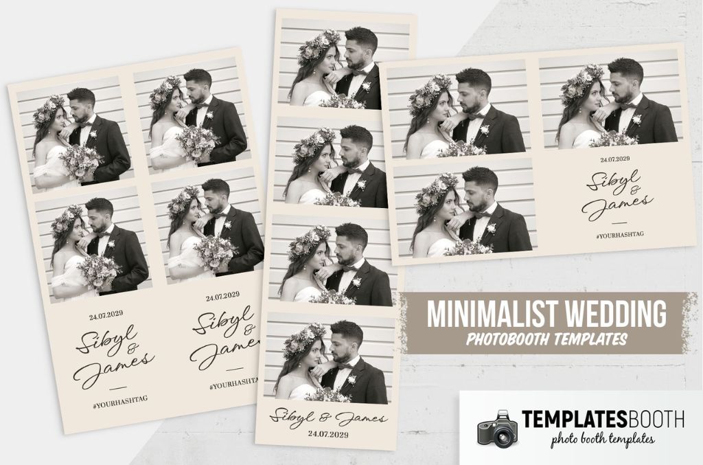 Champagne Wedding Photo Booth Template