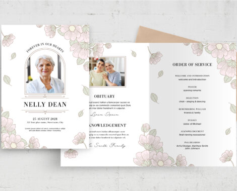 Funeral Program Template (AI, EPS Format)