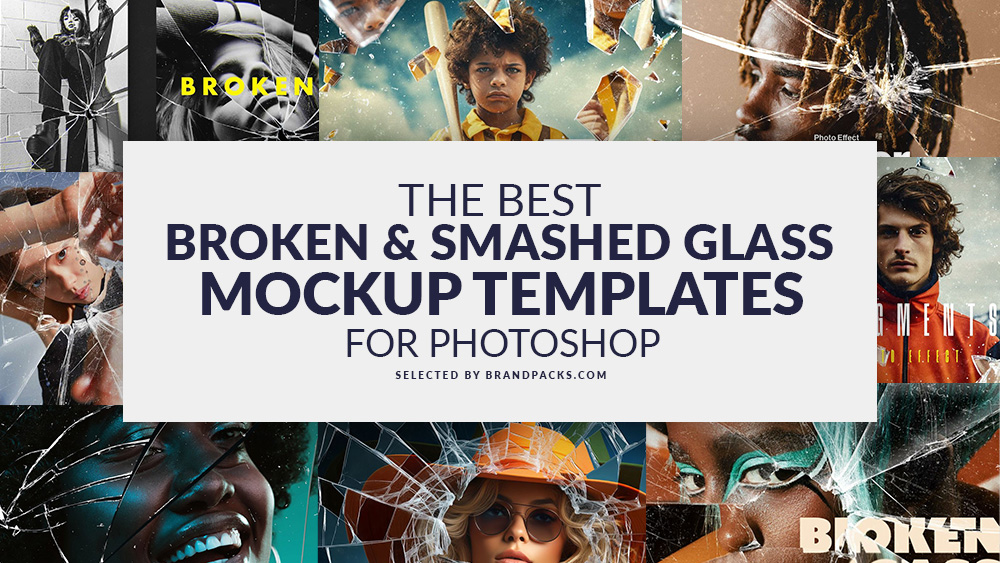 15 Best Broken & Smashed Glass PSD Mockup Templates