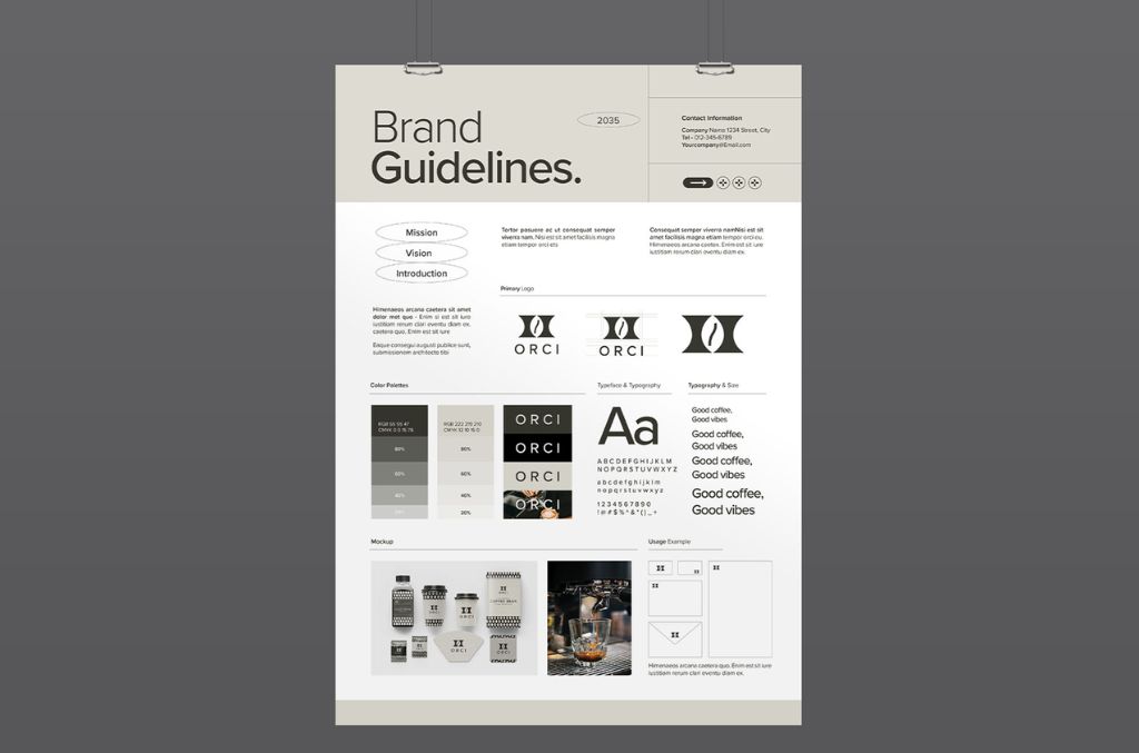 Brand Guideline Poster Layout in INDD format