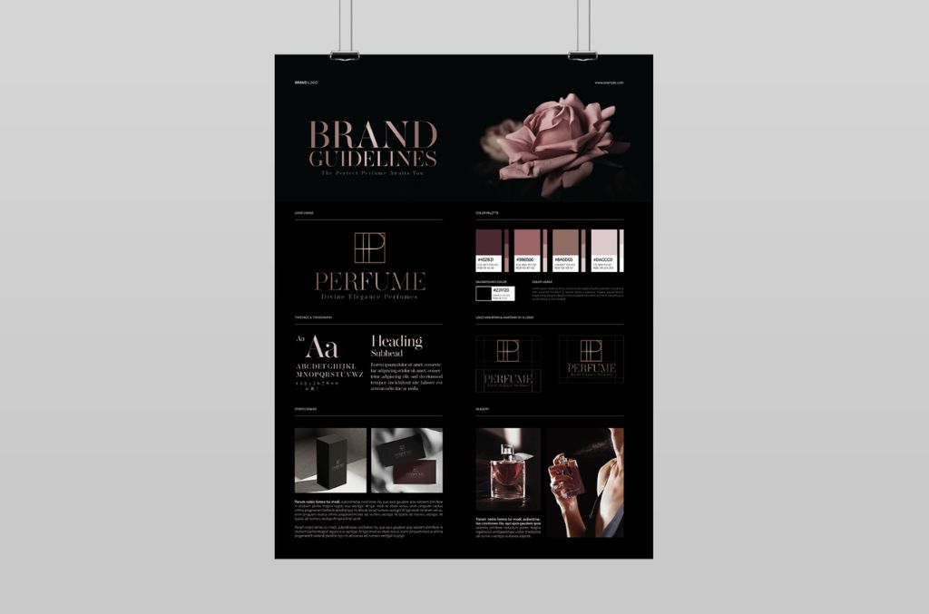 Brand Guidelines Poster Layout in AI format