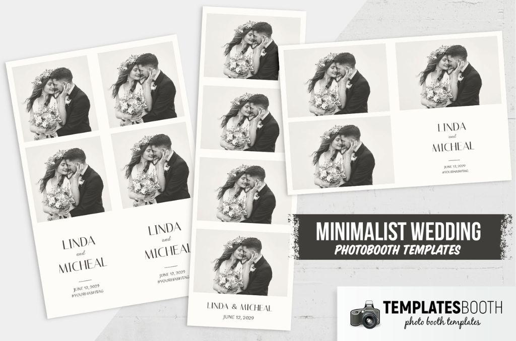 Off-White Wedding Photo Booth Template