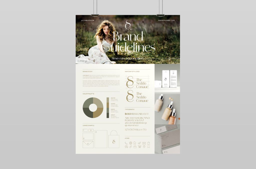 Brand Guidelines Poster Template in AI format