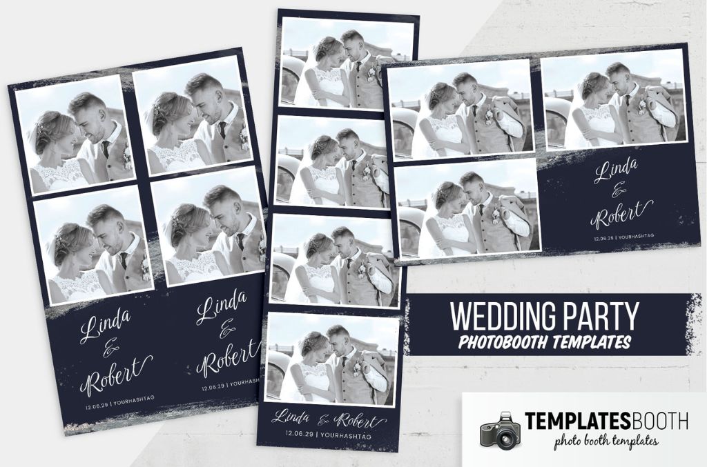 Grey Foil Photo Booth Template