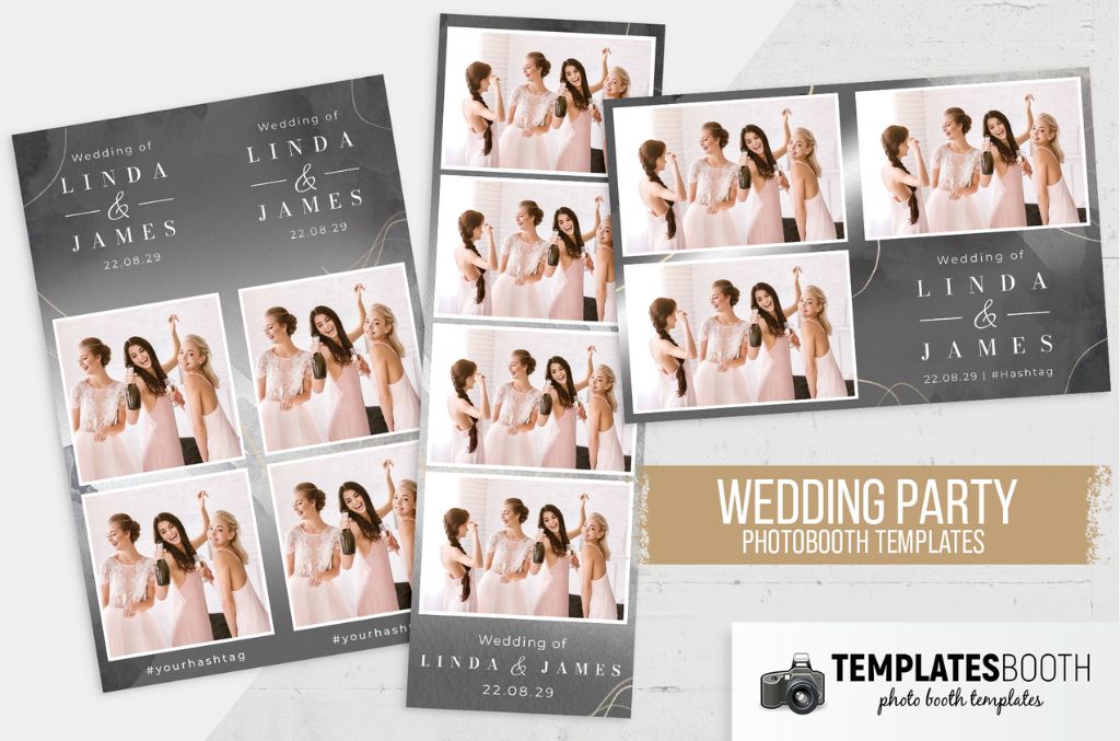 Elegant Grey Photo Booth Template