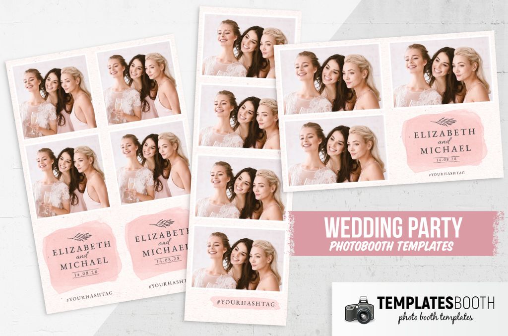 Pink Watercolor Photo Booth Template