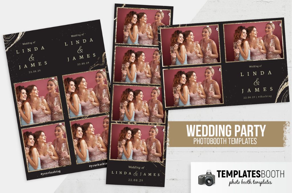 Black and Gold Photo Booth Template