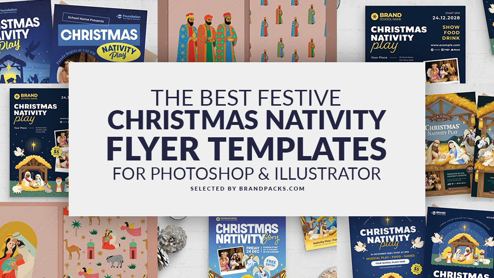 7 Festive Flyer Templates for Christmas Nativity Plays