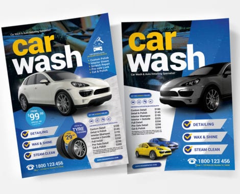 A4 Car Wash Poster / Flyer Template