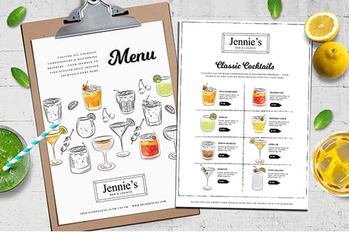 Cocktail Menu Template
