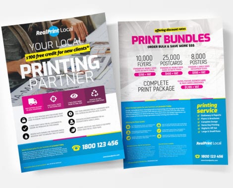 A4 Print Shop Poster Templates