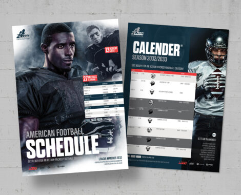 American Football Flyer Template in Canva, InDesign IDML & INDD
