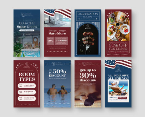 American USA Social Media Posts in AI EPS