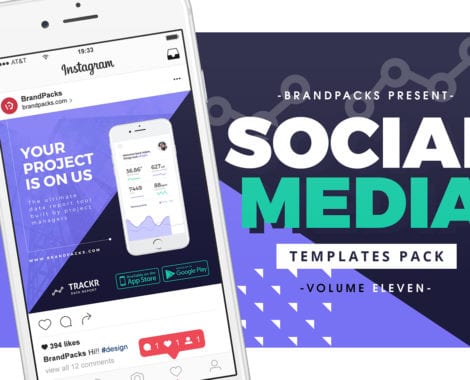 App Promotion Social Media Templates for Photoshop & Illustrator