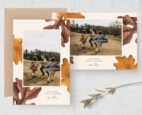 Autumn Photo Card Template (PSD Format)