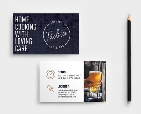 Bar Business Card Template