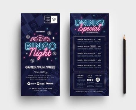 Bingo Night DL Card Templates