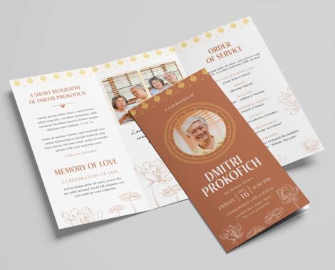 Thai Buddhist Funeral Template (PSD, AI, Vector Formats)