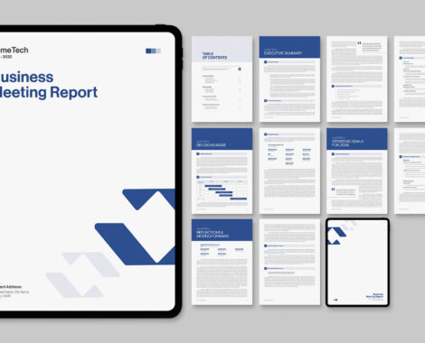 Business Report Template in Canva INDD IDML