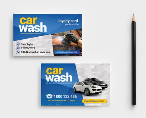 Car Wash Business Card Template