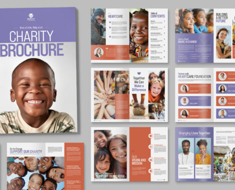 Charity Brochure Template in AI & EPS