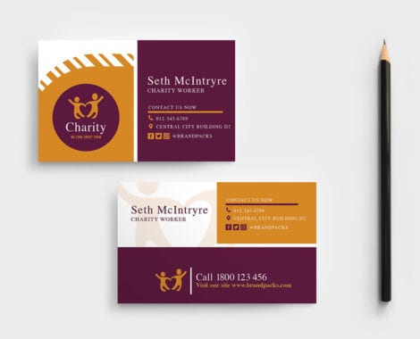 Charity Business Card Template