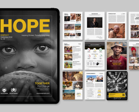 Charity Ebook & Digital Magazine Template in Canva INDD & IDML