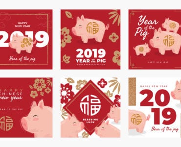 Chinese New Year Templates for Instagram, Facebook, Tumblr & Twitter