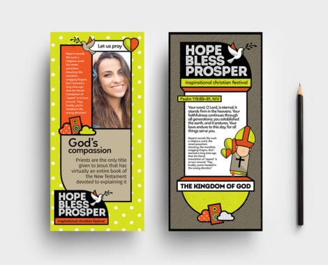 Christian Festival DL Card Template