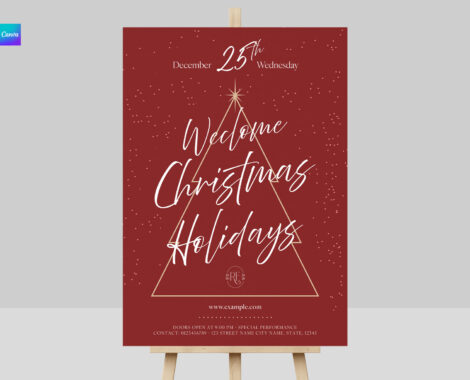Christmas Poster Template in PSD & Canva
