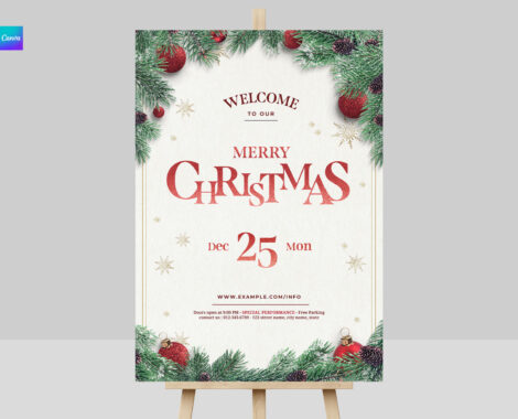 Christmas Poster Template in PSD & Canva