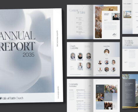Church Annual Report Template in INDD & IDML