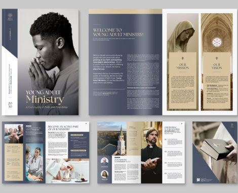 Church Brochure Template in INDD & IDML