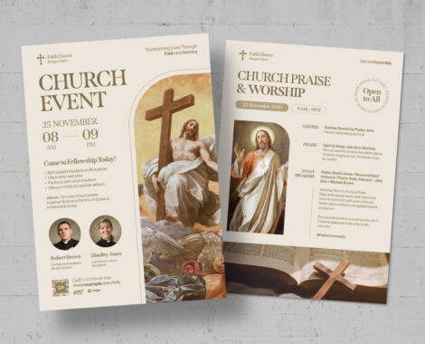 Church Event Flyer Template in AI & EPS
