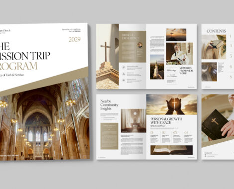 Church Mission Brochure Template in INDD & IDML