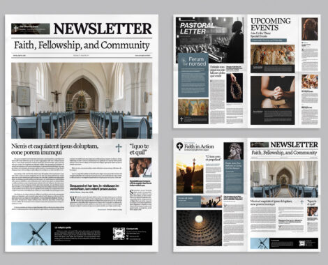 Church Newsletter Template in INDD & IDML