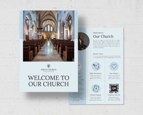 Church Welcome Card Template in AI & EPS