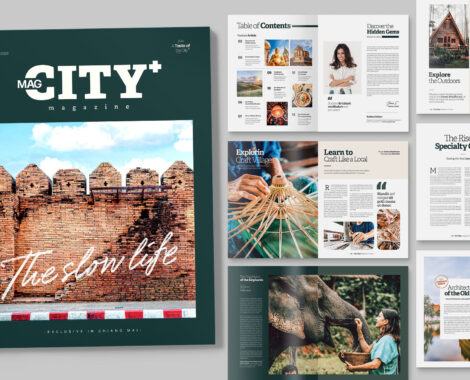 City Travel Tourism Magazine Template in AI & EPS formats