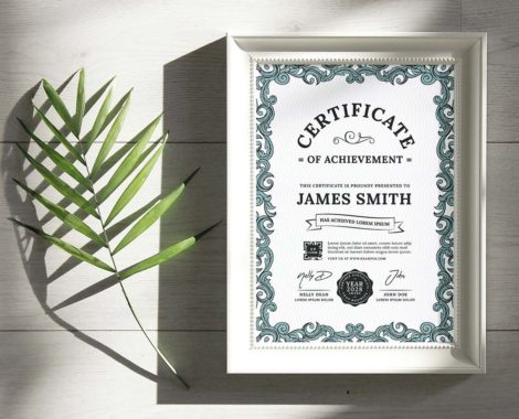 Classic Certificate Template (PSD, Ai, Vector)