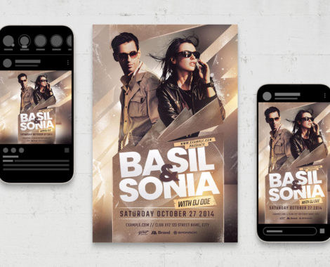 Artists Nightclub Flyer Template (PSD, AI, Vector Formats)