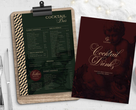 Cocktail Menu Drinks List Template in PSD AI & EPS