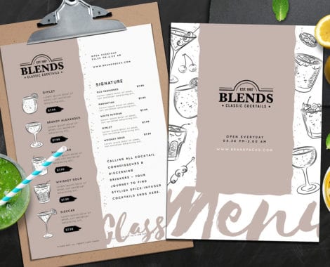 Cocktail Menu Templates