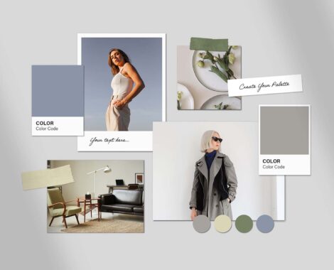 Color Palette Mood Board Mockup